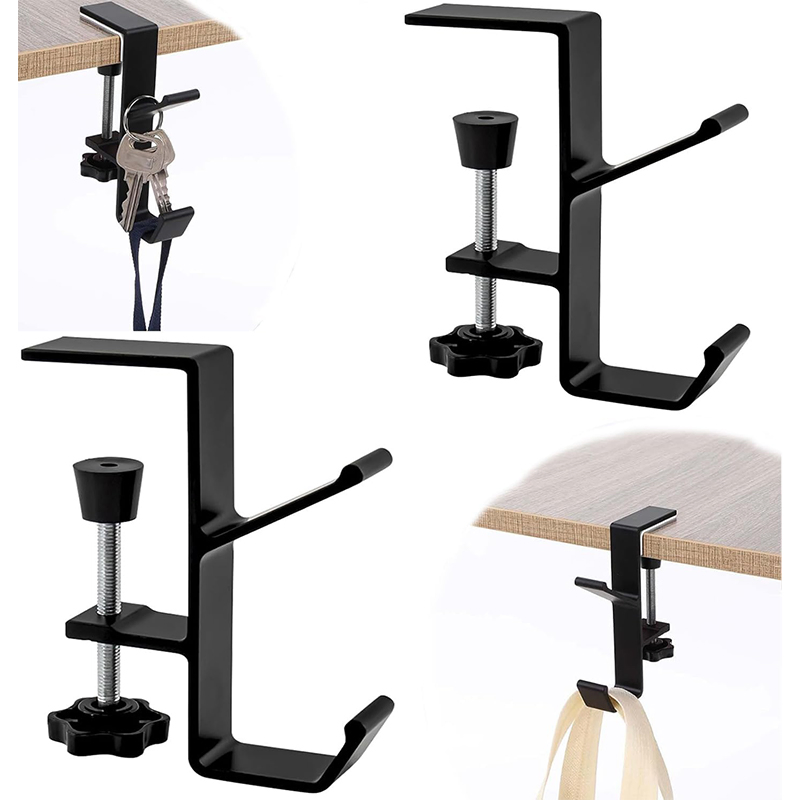 Hot Selling Stainless Steel Black Hanging Rack Wall Double Coat Hooks for Powder Coating