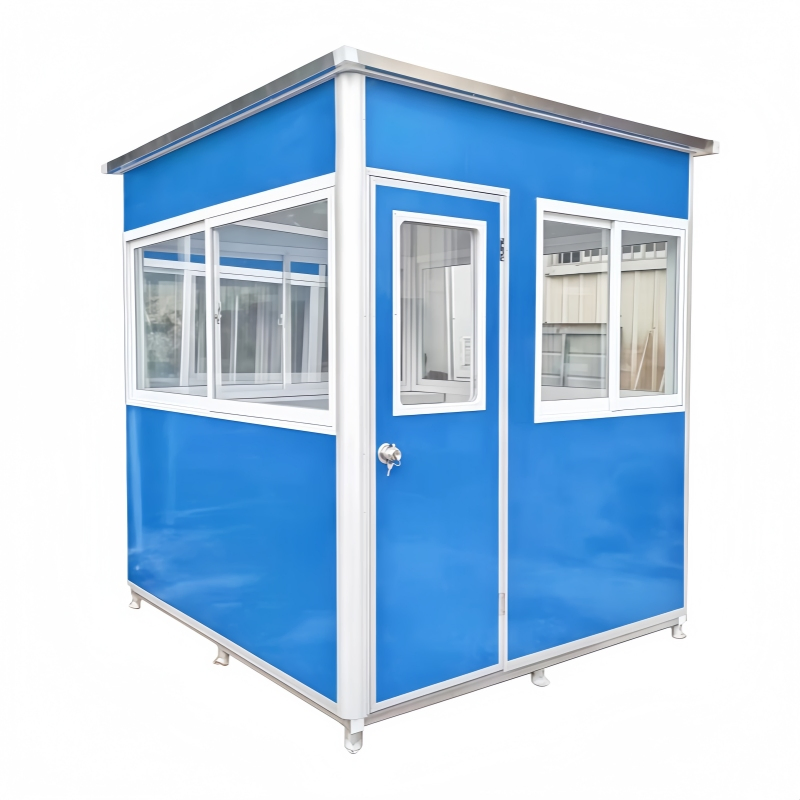 2m Outdoor Steel Structure Luxury Modular Mobile Modern Portable Prefab Sentry House for Prefabricated Booth Security Guard Service Kiosk