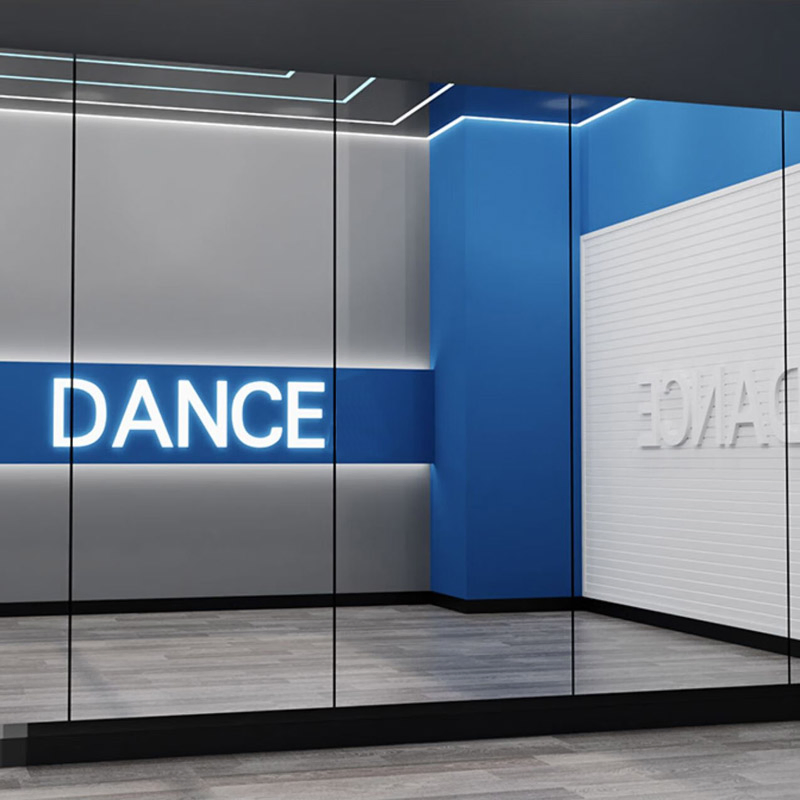 Custom Yoga Dance Studio Gym Wall Safety Covering Film Mirrors
