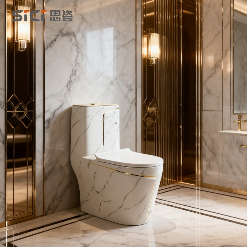 Modern Sanitary Ware Ceramic Bathroom Toilet Set One Piece Marble Basin Toilet