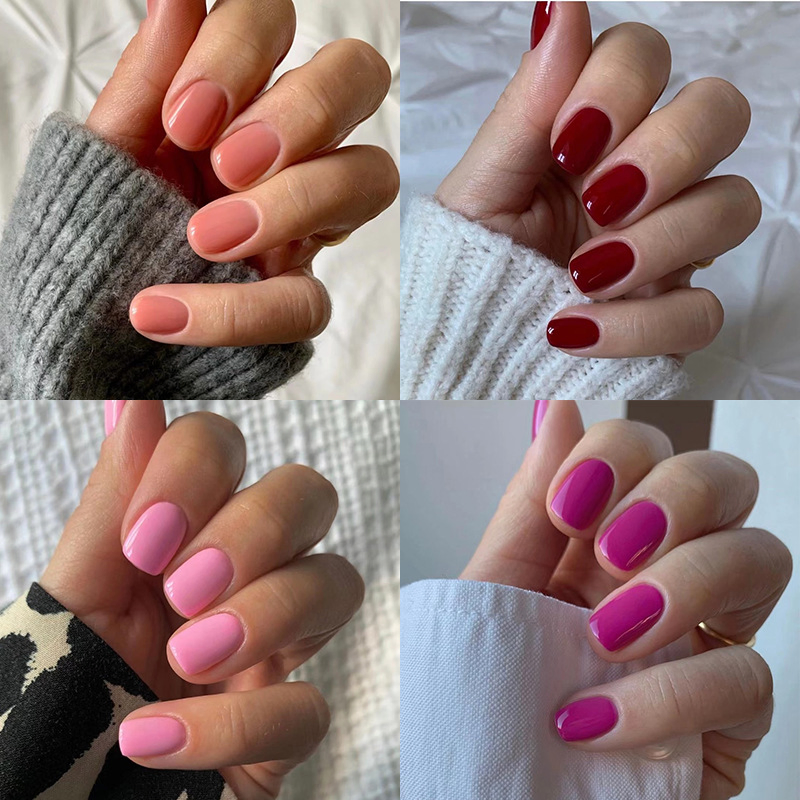Multiple Sizes Fit Durable Matte Short Nude Artificial Nails