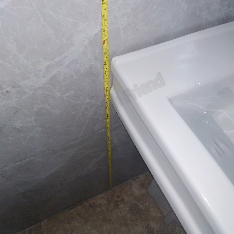 Building Material Sanitary Ware Square Designer Bathroom Sink Furniture Ceramic Freestanding Basin