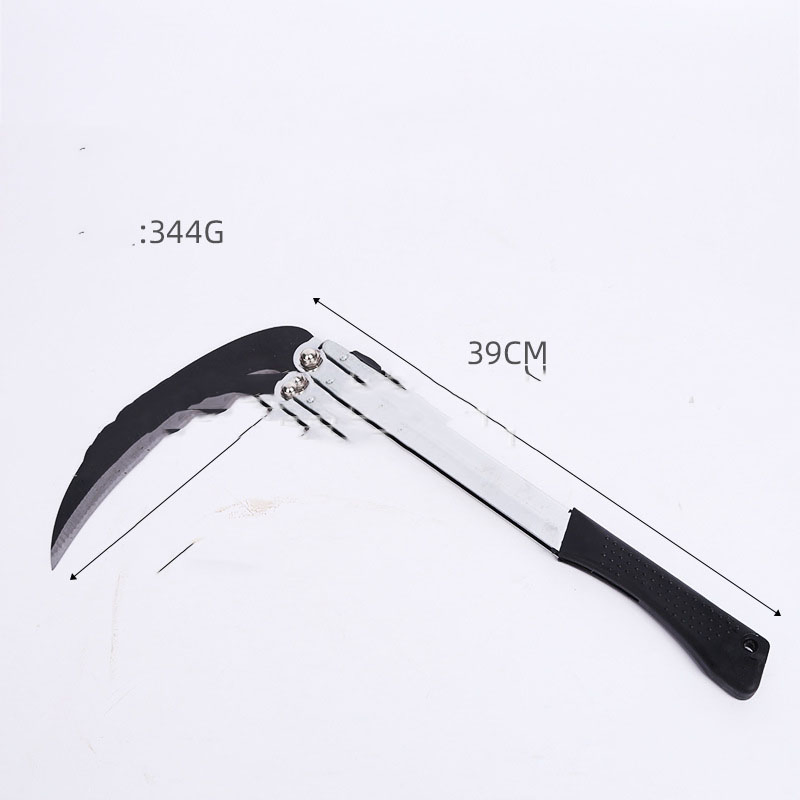 Popular Non-Sharpening Steel Folding Cutter Rice Straw Fishing Farming Tools Sickle