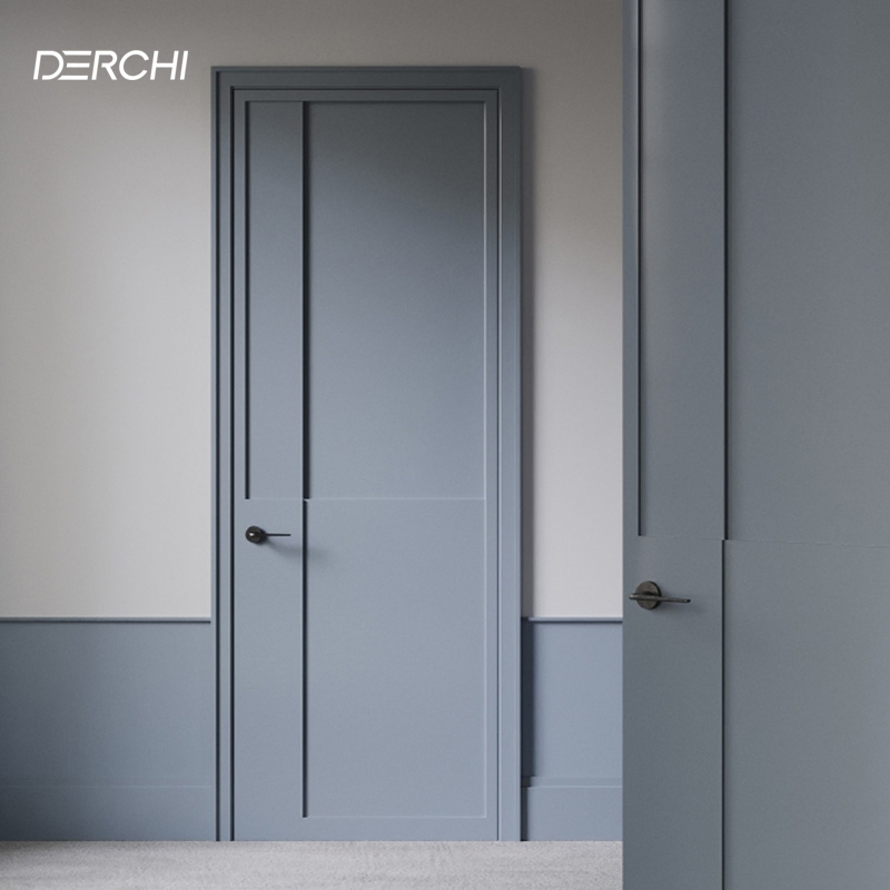 Bedroom Soundproof Interior Pivot Entry Indoor Soild Wood Swing Casement Wooden Door