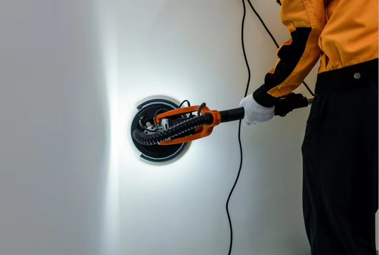 750W Concrete Wall Sanding Long Handle Giraffe Drywall Sander with LED Vacuum