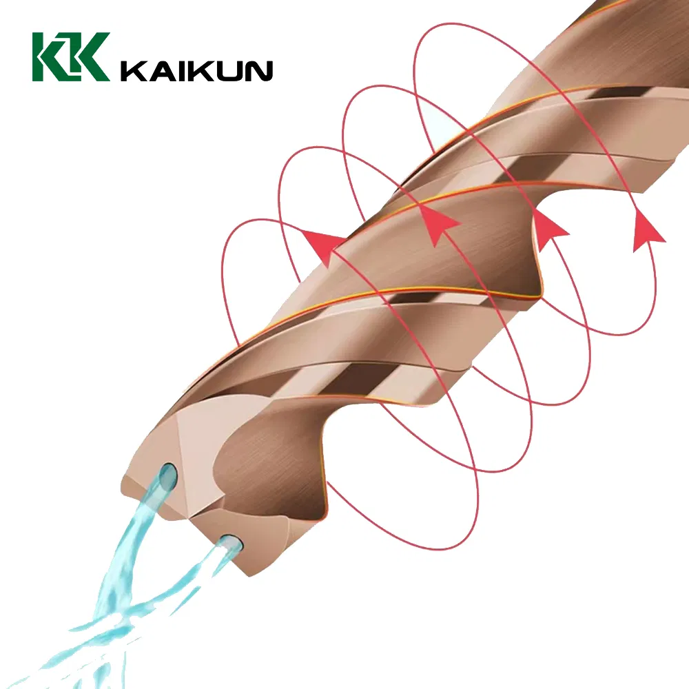 High Precision CNC Coolant Hole Drill Bits Milling Cutter Twist Drill Bits Carbide Tool CNC Router Bits Drilling Tool