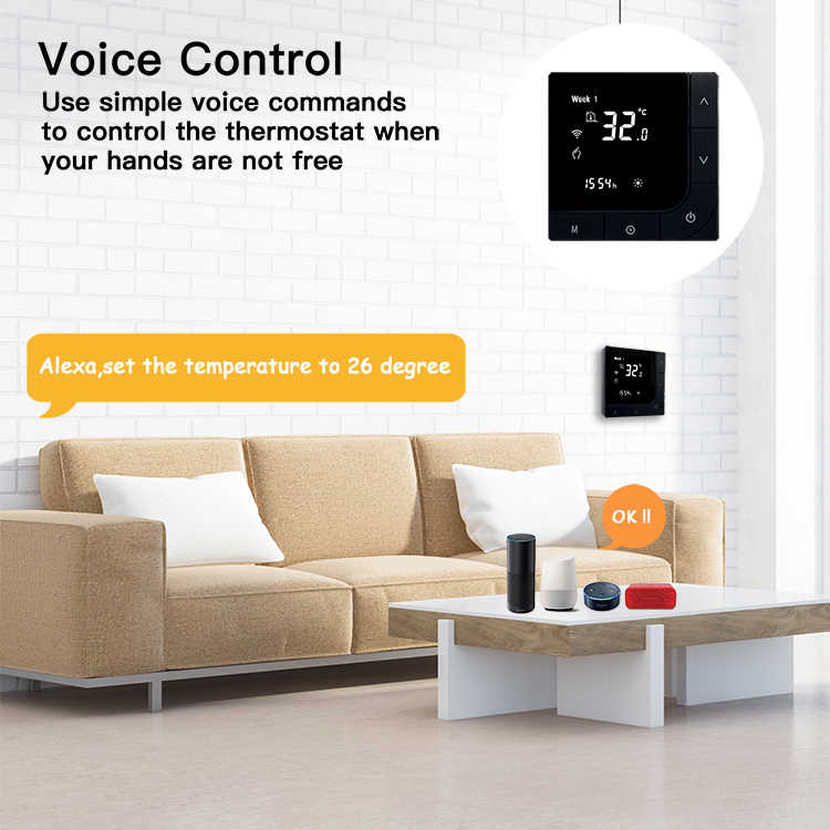 Tuya WiFi Smart Room Programmable Wireless Thermostat for Water Heating System with CE ISO