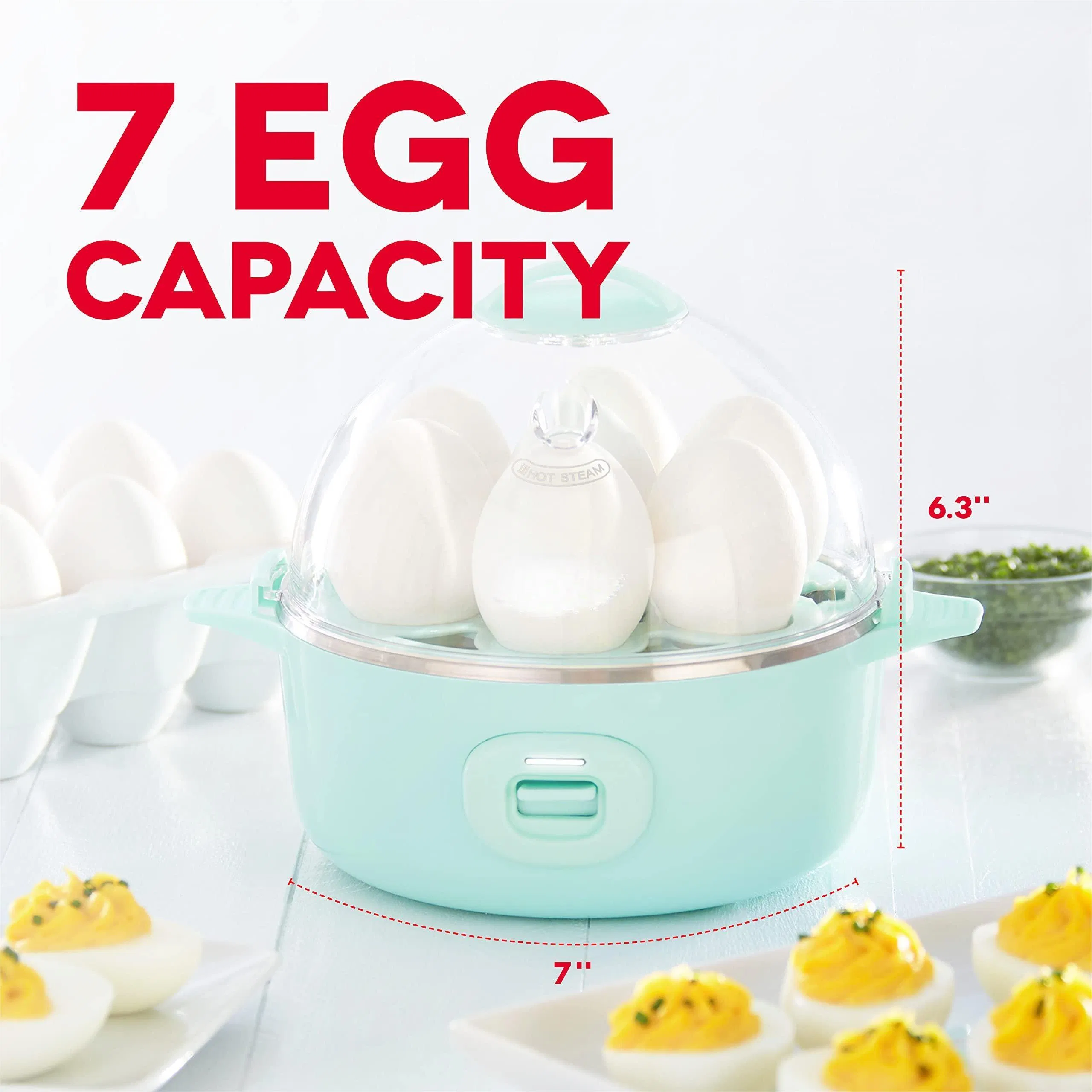 Hard Boiled Poached 7 Egg Capacity Express Electric Egg Cooker Boiler