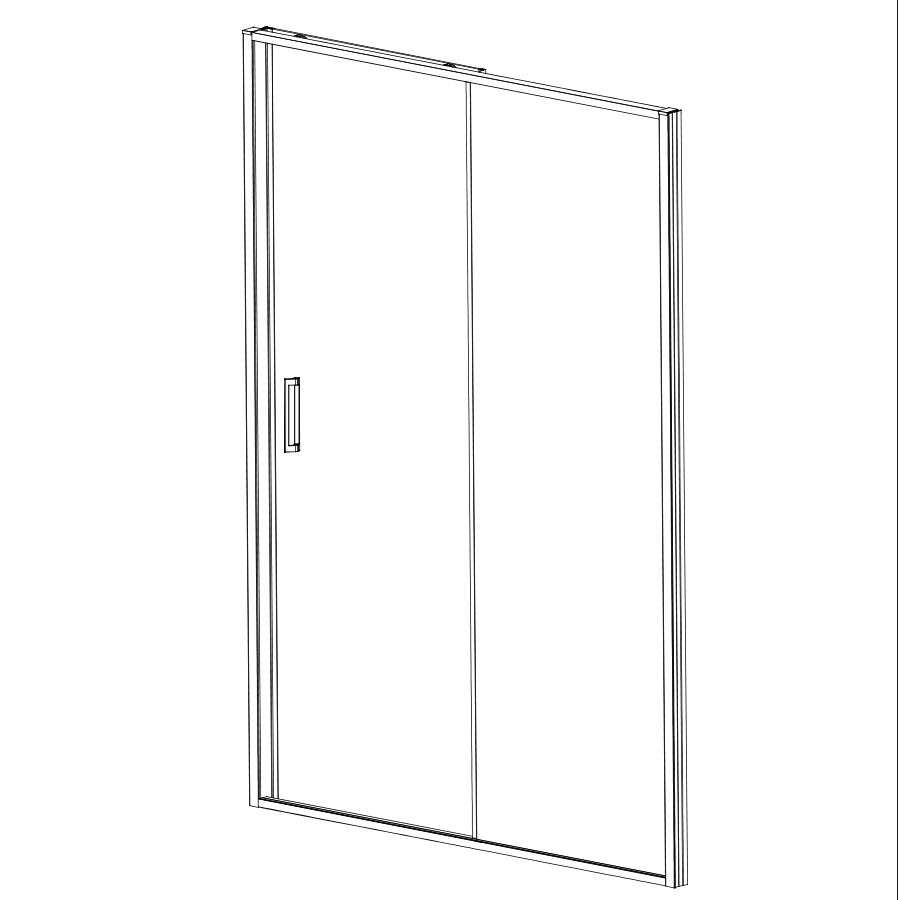 Sliding Shower Door with Frame 6mm Tempered Glass Shower Screen
