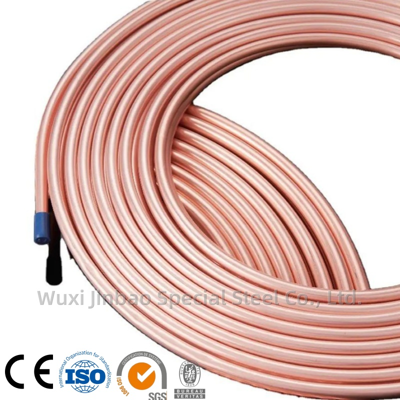 ASTM B88 Copper Tube/Pipe 1/4 3/8 5/8 Inch ASTM B280 C12200 C2400 Pancake Coil for Air Conditioning