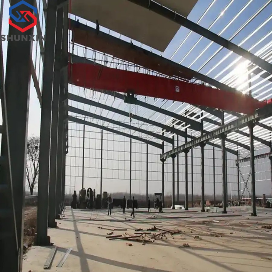 Prefab Durable Galvanized Construction Workshop Building Shed Steel Structure Warehouse
