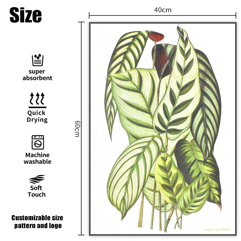Hot Sale Tea Towels Sublimation 40*60cm Super Absorbent Custom Printing Microfiber Kitchen Towels Waffle Weave Tea Towel