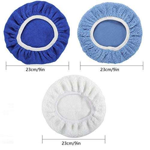 Custom Car Detailing Kit Buffer Bonnets 9PCS Polishing Pads Bonnet Car Buffer Bonnet Car Wax Cover Kit