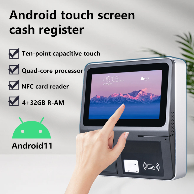 Horizontal 11.6inch Android POS System Terminal Cash Register Mahchine NFC Payment Touch Screen Smart PC Computer POS Software Scanner Printer