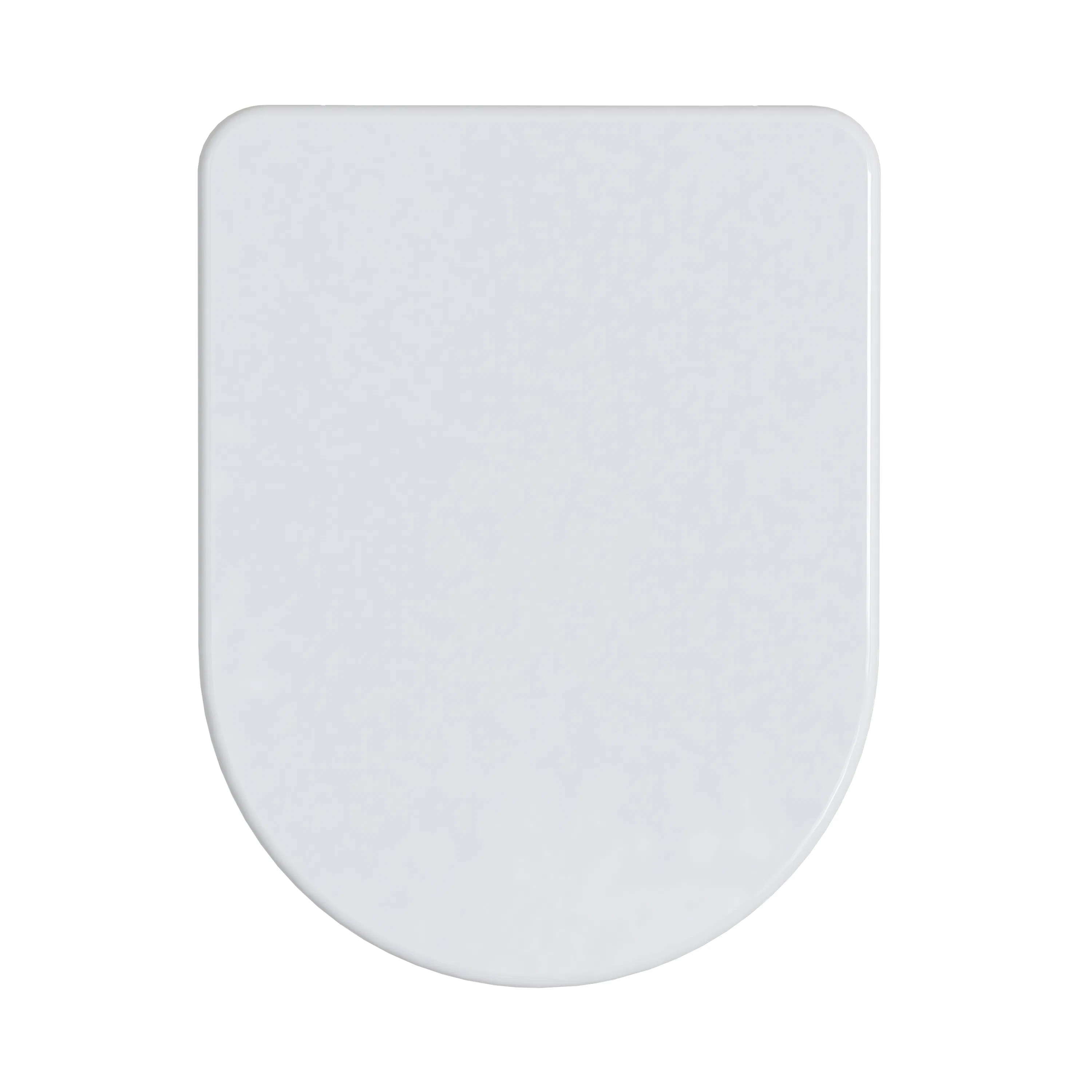 Modern Bathroom D Shape White UF Slow Down Toilet Seat Cover