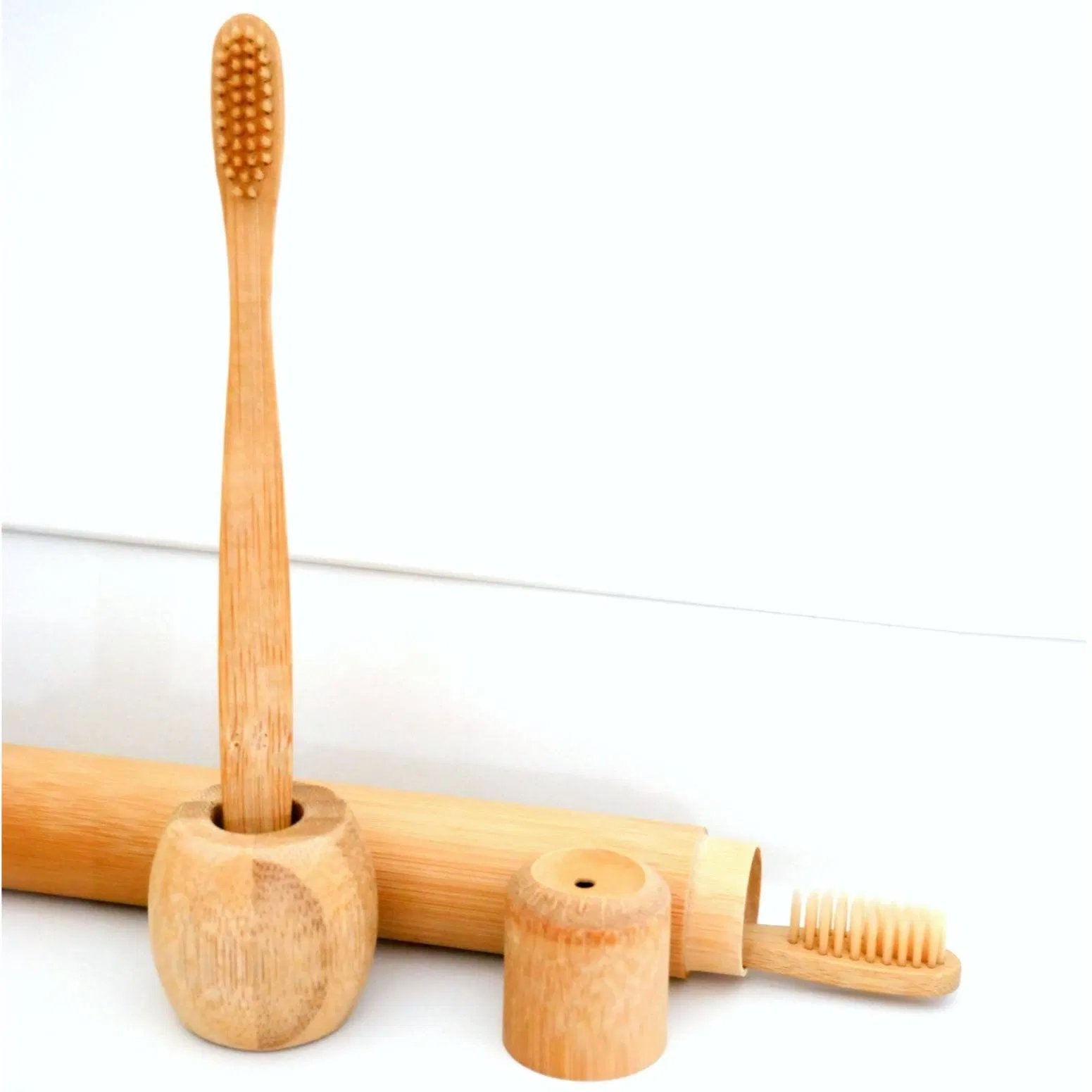 High Quality Brand Custom Logo/with Wooden Toothbrush Case and Stand/Bamboo Toothbrush
