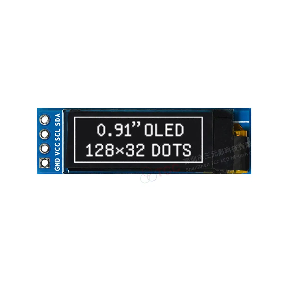 OLED-дисплей 0.91 дюйма 128x32 с SSD1306, I2C интерфейс