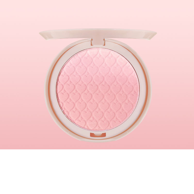 Matte Fine Shiny Face Plate Purple Cheek Blue Peach Milk Apricot Three Color Gradient Powder Blusher