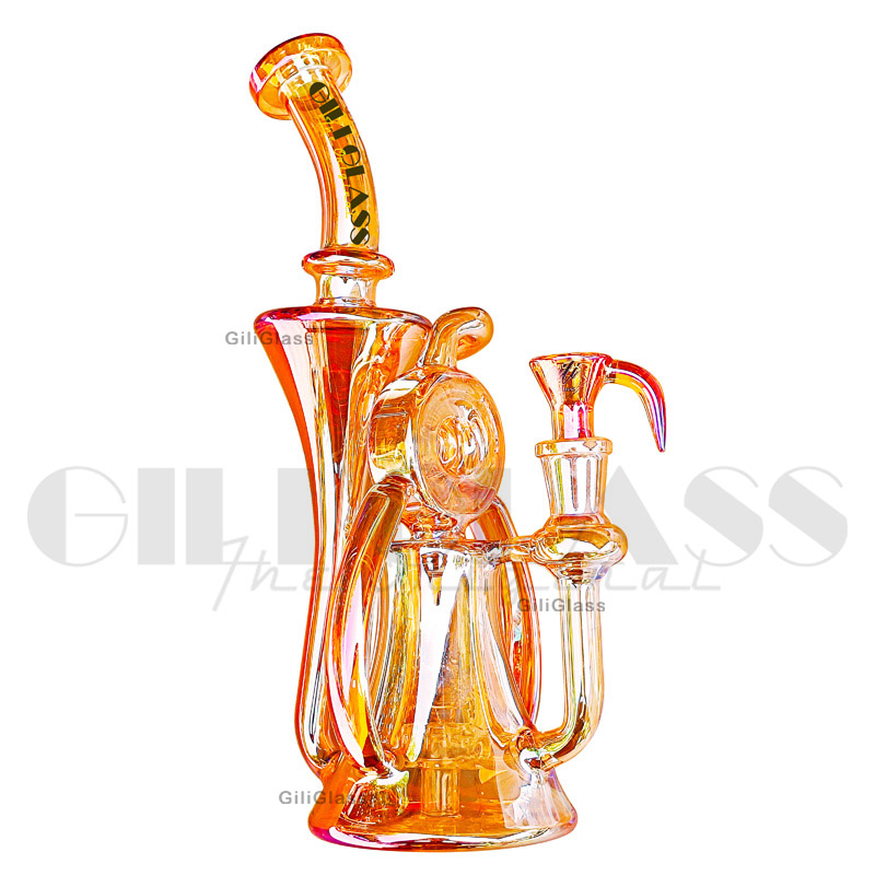 Gili-897 Glass Smoking Pipe DAB Rig Recycler with Quartz Banger Water Manufacturer Wholesale