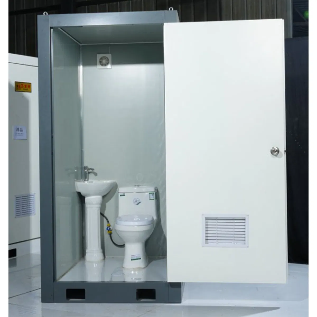 Steel-Frame Portable Toilet with Detachable Components for Convenience