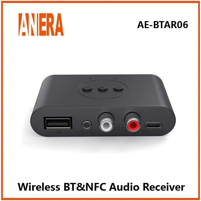 Anera NFC Wireless Bluetooth Audio Receiver Car Music Audio Bt Adapter for Car TV Earphone