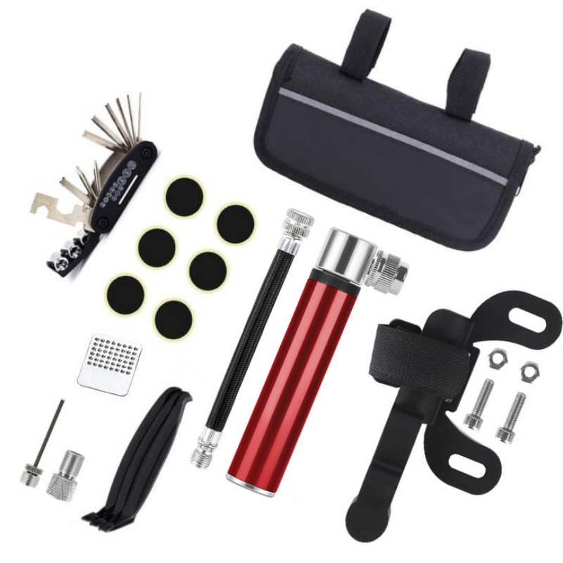 Bicycle Repair Kit Tire Repair Pump Wrench Set Outdoor Cycling Toolkit