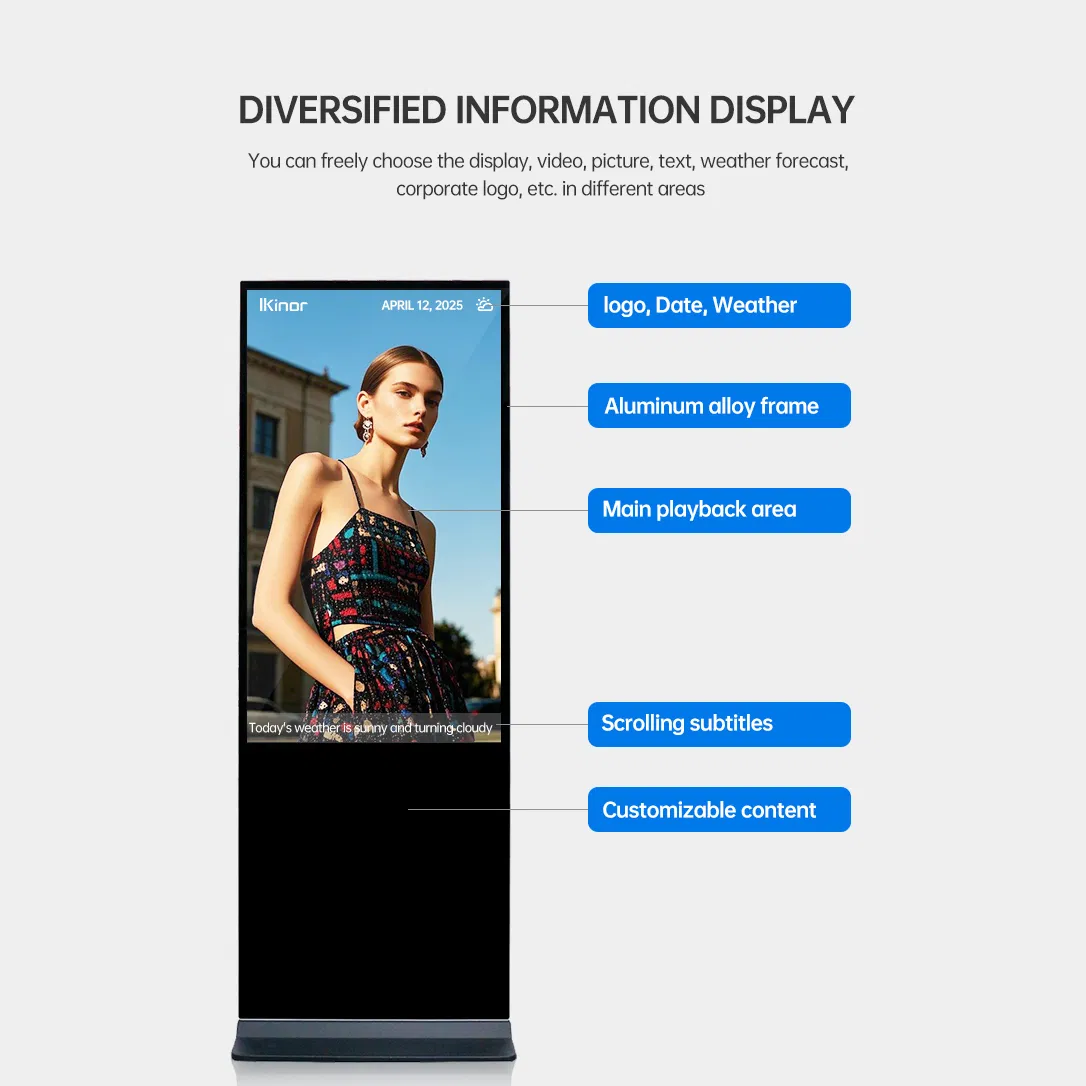 Advanced Commercial Floor Stand Signage Player Digital Media Advertising Machine