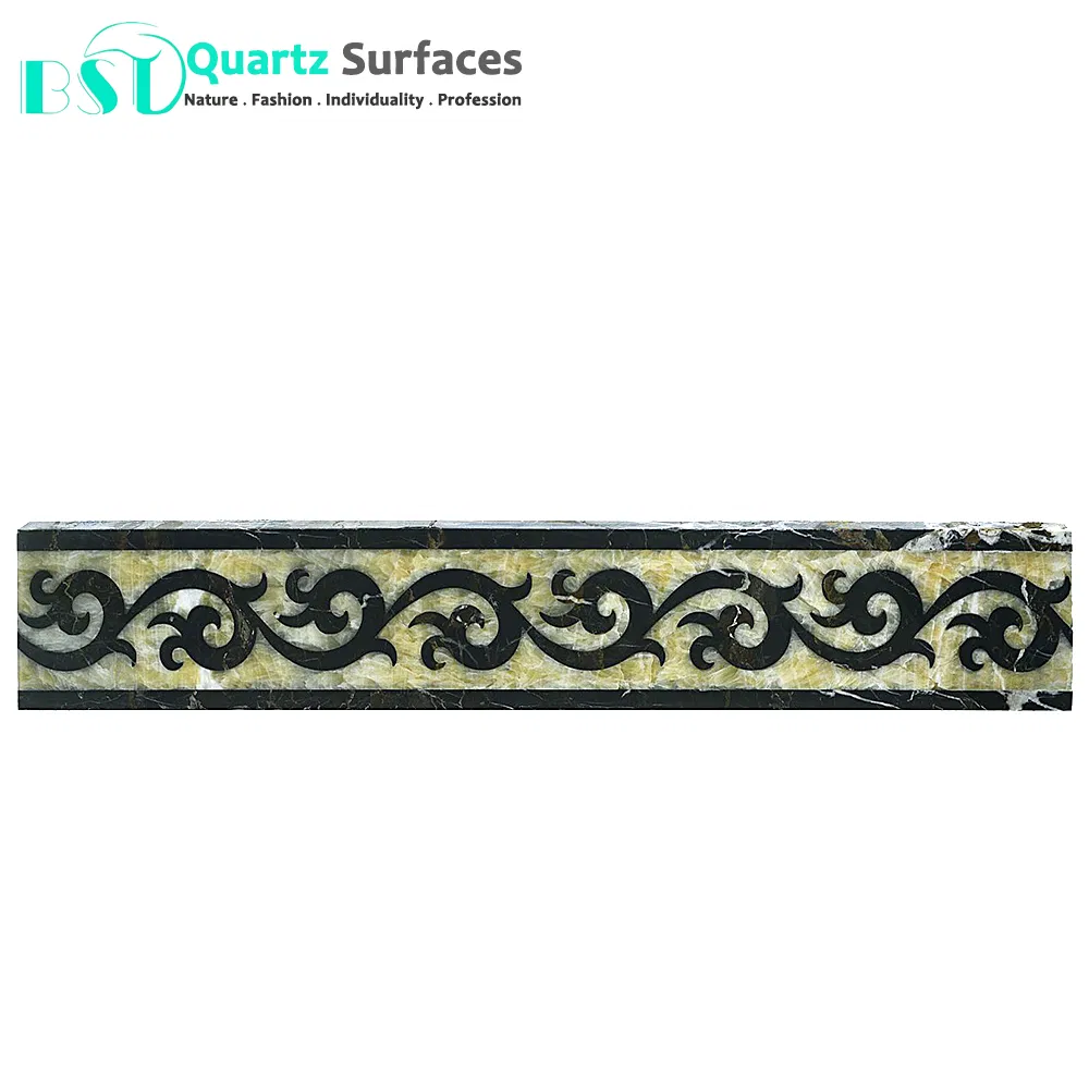 New Design Flower Pattern Marble Border for Flooring