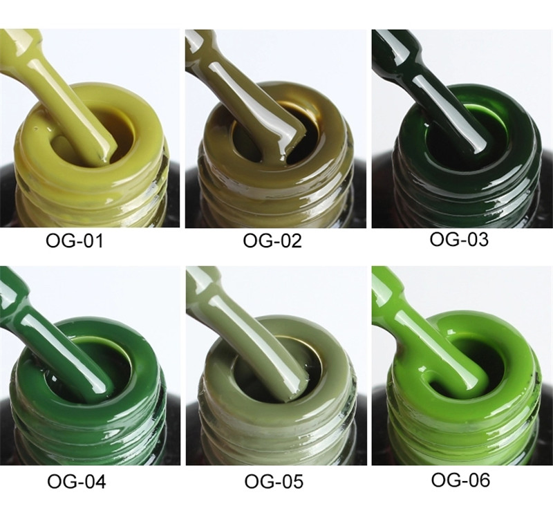 as 3D Olive Emerald Green Color Polish Nail Gel Varnish Primer for Nails Manicure UV Lamp Gel Nail Polish