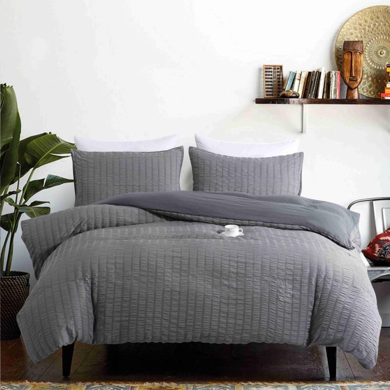 Solid Color Embroidery Bed Cover 3 PCS Bedding Set 100% Cotton Hotel Quilts Manufacturers