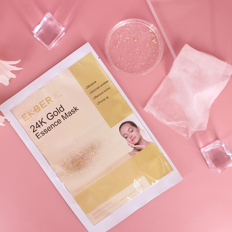 24K Gold Smoothing Anti Aging Remove Wrinkles Skincare Luxury Sheet Facial Mask