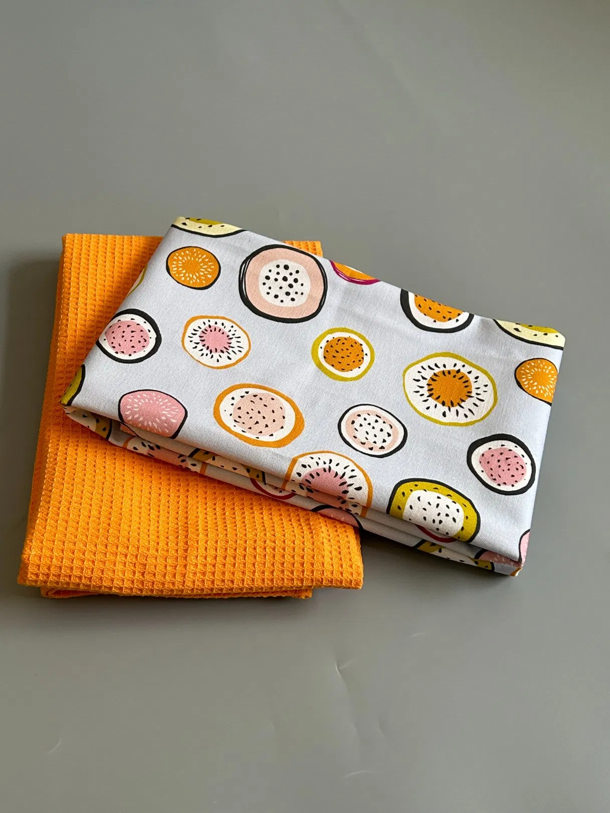 Custom Printed Kitchen Cotton Waffle Napkins Tea Towels