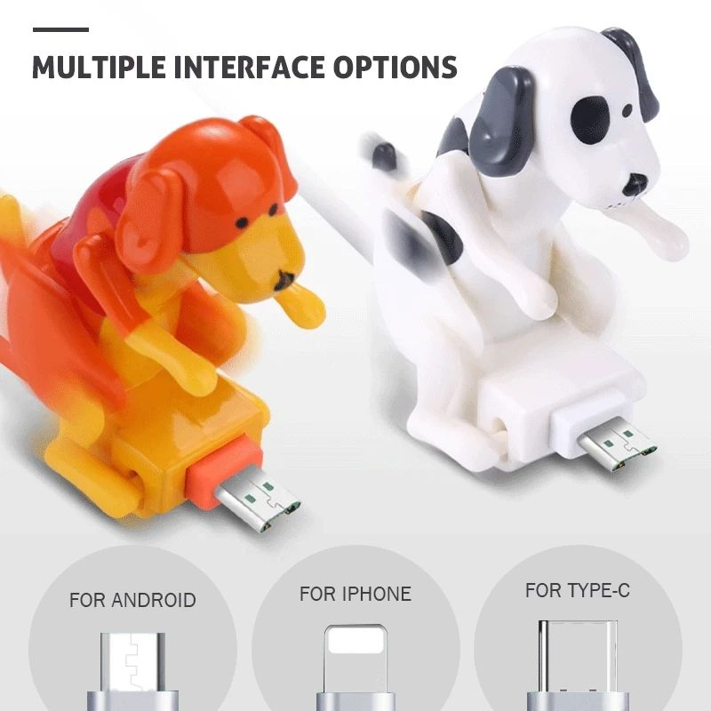 Funny Dog Smartphone Charging Line Micro USB Fast Chargers Cable