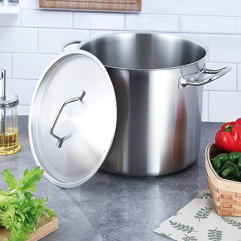 Industrial Kitchen Soup Large Commercial Cooking Stock Pot Hotel Steamer Pot Set Cookware Set Big Soup Pot Cooking