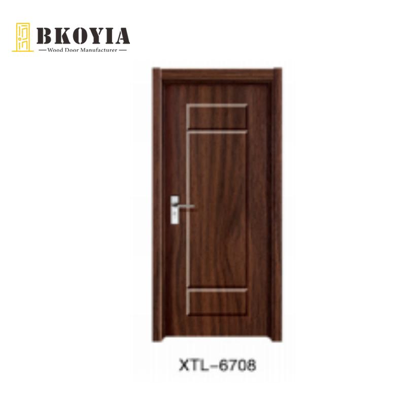 Luxury Interior Wood Door for House Classic Design Interior Doors Solid Wood Interior Doors with Metal Strips