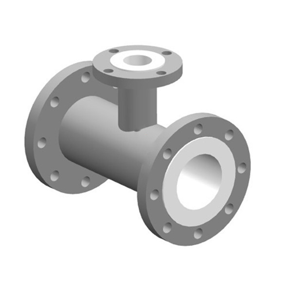 Factory Sale PTFE Lined Pipe and Fittings-Reducing Tee DN80*DN50