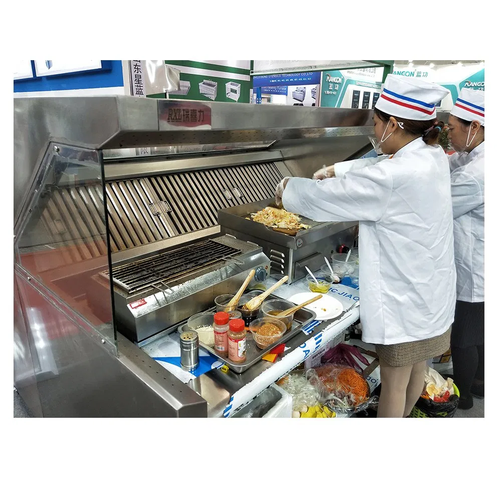 Stainless Steel Catering Food Trailer with Smoke Odor Eliminator System
