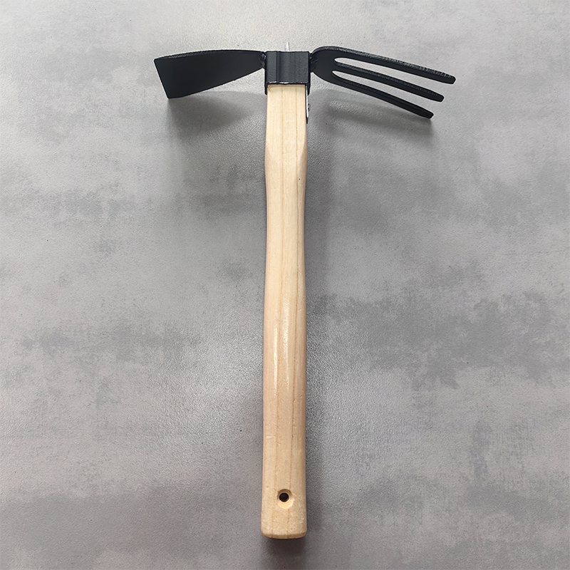 Farming Tools Wooden Handle Garden Dual-Purpose Hoe Vegetable Garden Planting Small Hoe