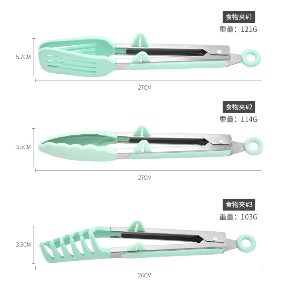 4 Pieces 10 Inch Silicone Tongs for Cooking with Silicone Tip and Stand Wbb26418