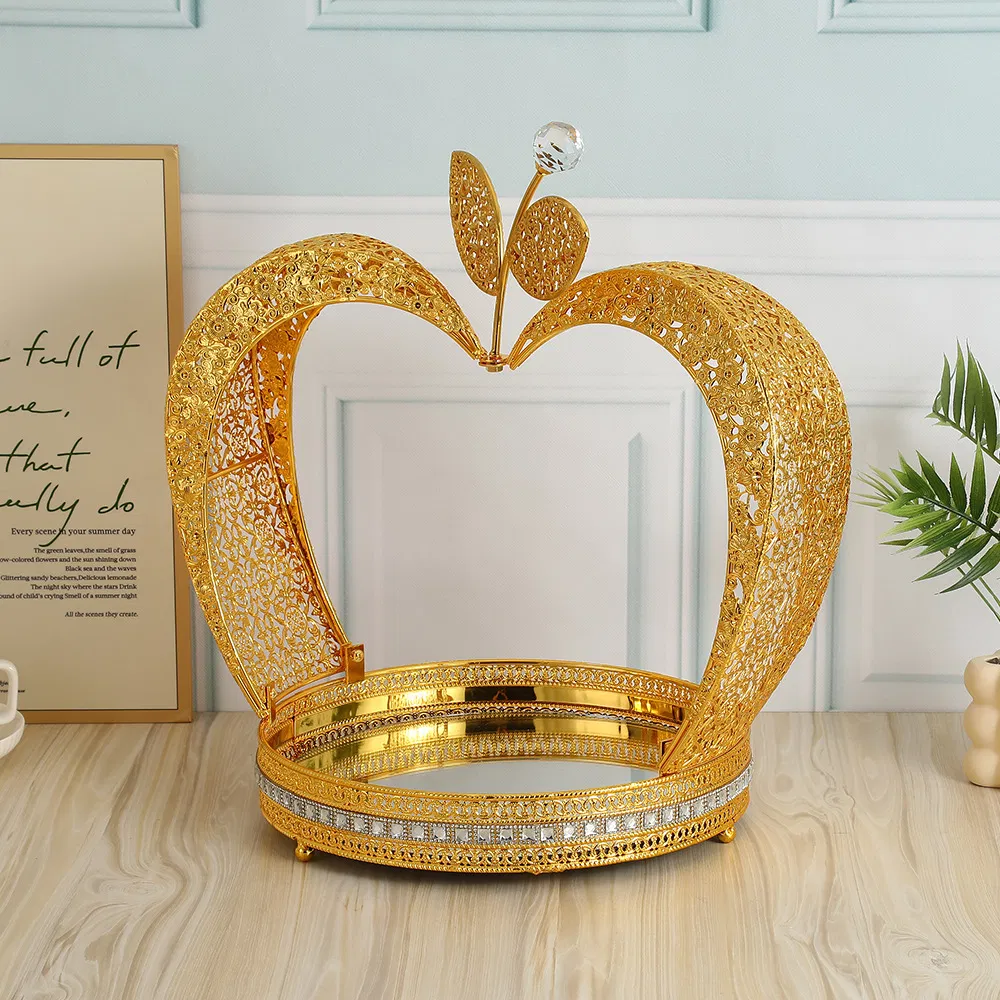 Kitchen Utensils Golden Nordic Fruit Storage for Home Living Room Tray