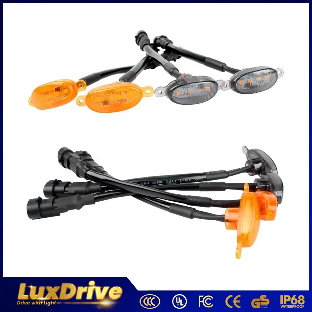 Светодиодные ходовые огни для внедорожников, 3 в 1, желтый