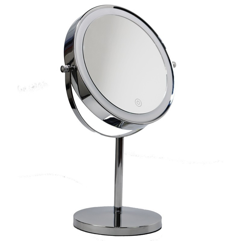 Compact 360-Degree Rotating Makeup Mirror with Smart Features