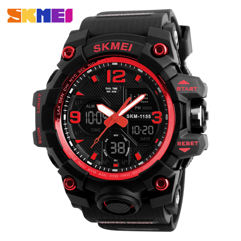 Skmei 1155b New Style Men's Silicone Strap Luminous Business Fashion Quartz Watch