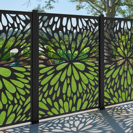 Decorative Fence Garden Borders Outdoor Metal Aluminum Steel Fence Laser Cut Partition