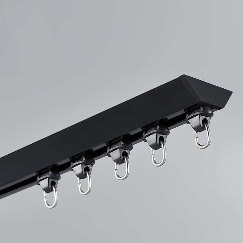 Manufacturer Top Mounted Modern Ripple Fold Aluminium V Shape Curtain Track Rail