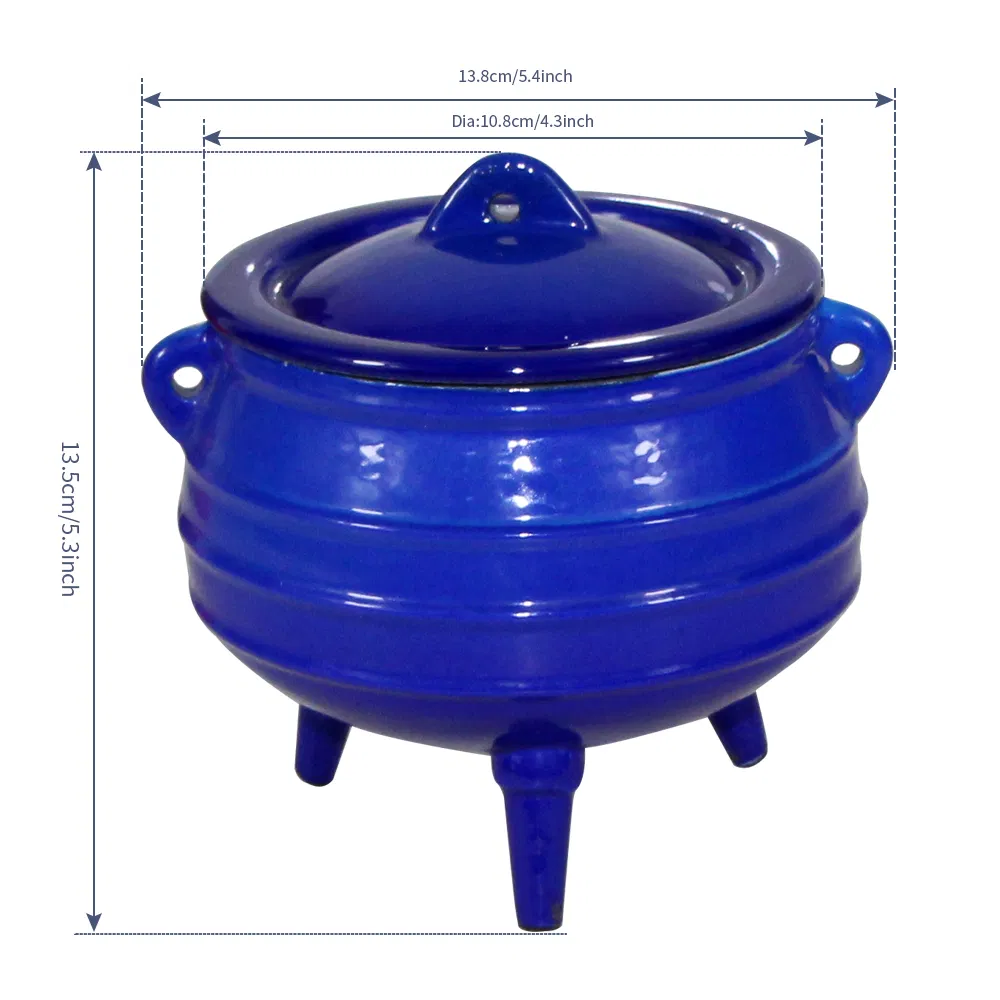 Чугунная походная печь-казан с антипригарным покрытием