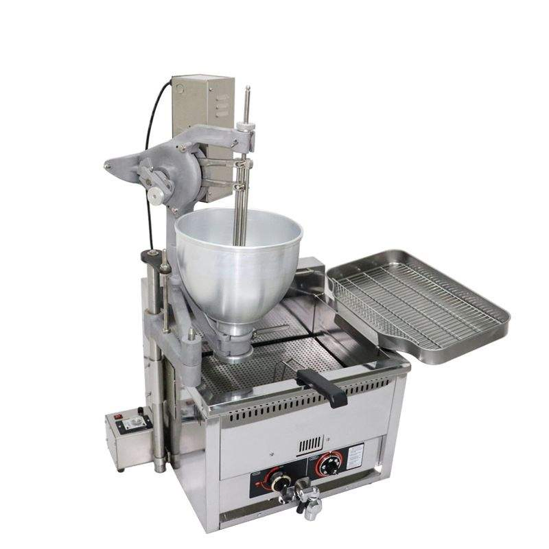 Heavy Duty Semi Automatic Doughnut Machine Gas Heating Bakery Making Device