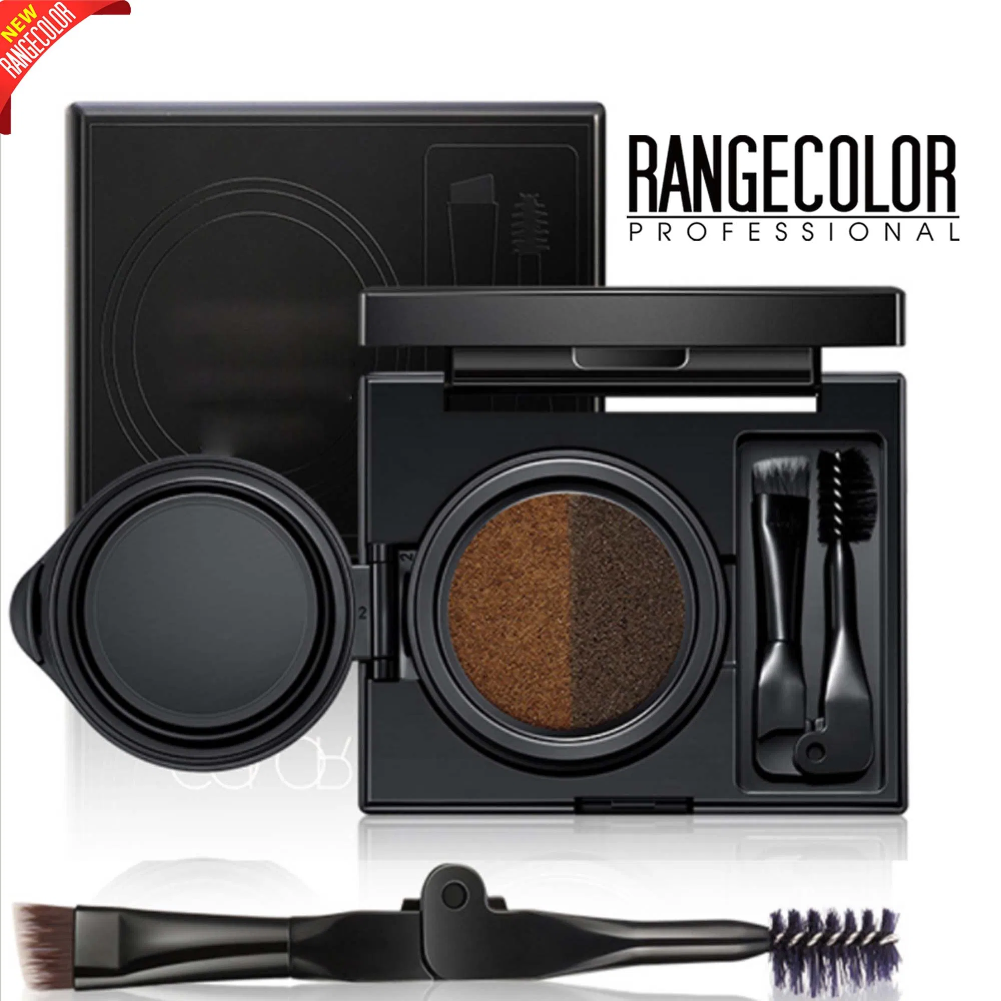 Air Cushion Eyebrow Pomade Gel Private Label, Eyebrow Cream with Double End Brush