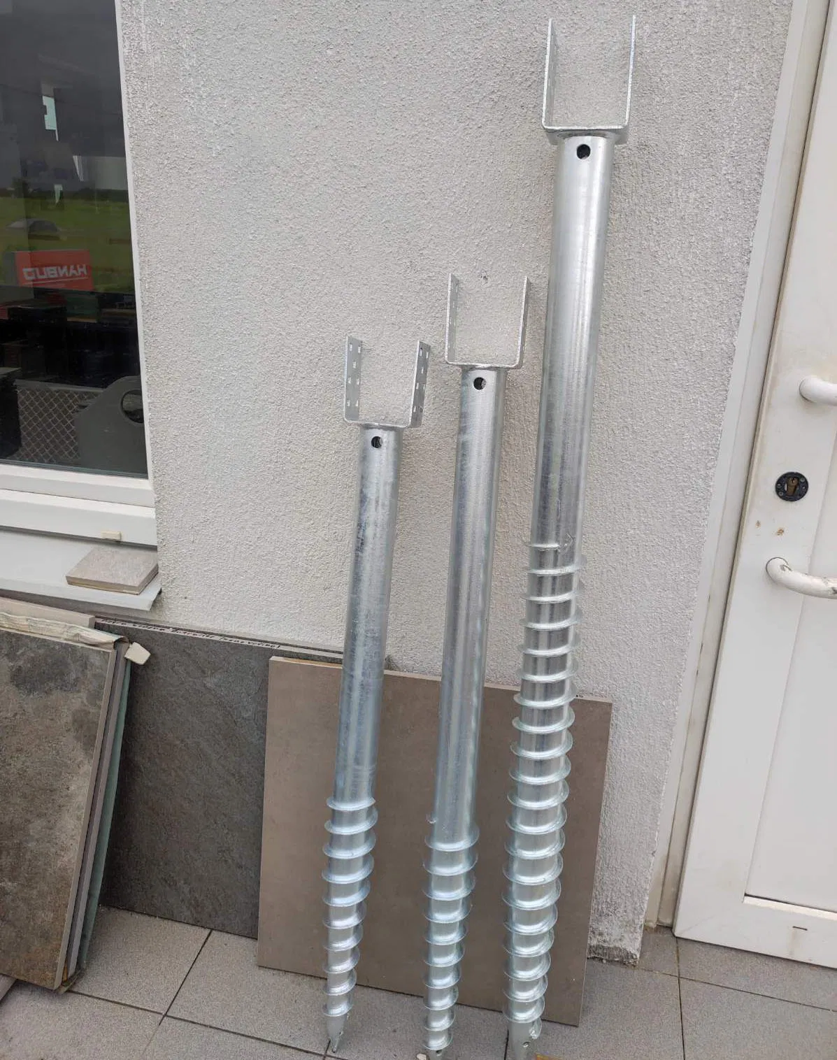 U Model No-Dig Ground Screw Anchor for Mounting Wooden Posts