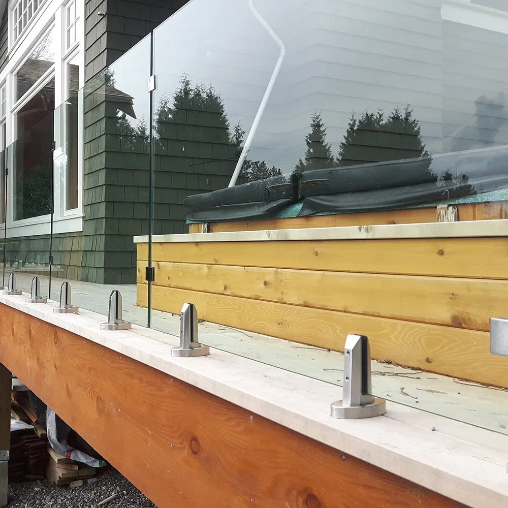 Ace Balcony Outdoor Aluminum Stairs Handrail Stainless Steel Spigot Glass Railing